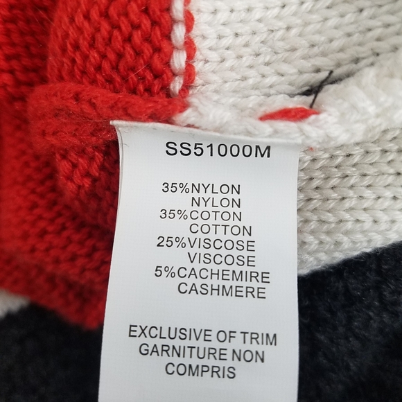 Conrad C Collection Striped turtle neck Sweater L - Picture 7 of 9